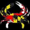 Shore Redneck Calvary Crosses MD Crab Decal