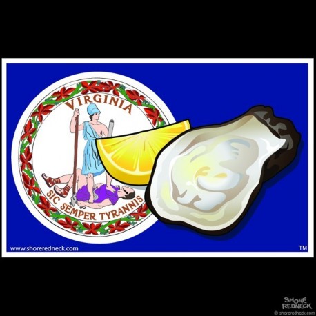 Shore Redneck Virginia Oyster Tribute Decal