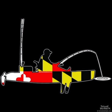 Shore Redneck MD Kayak Fisherman 2 Decal