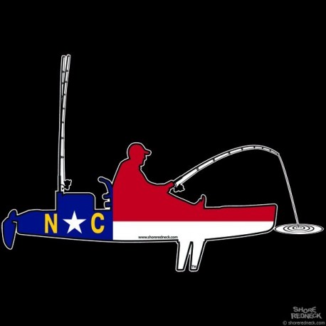 Shore Redneck NC Kayak Fisherman 2 Decal