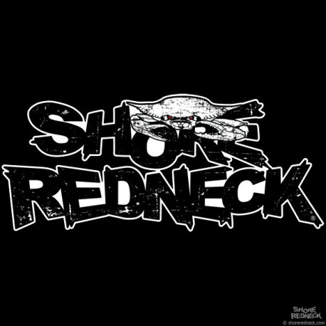 Shore Redneck Red Eyed Crab on Top Black Grunge Decal