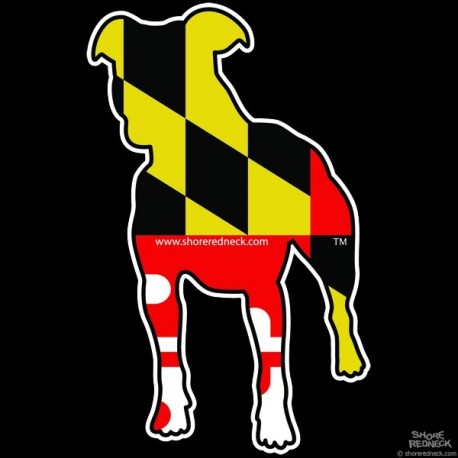 Shore Redneck Maryland Pitbull 2 Decal