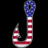 Shore Redneck USA Fishing Hook Decal