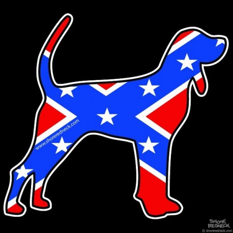 Shore Redneck Dixie Coonhound Decal