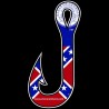 Shore Redneck Old Georgia Fishing Hook Decal