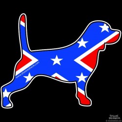 Shore Redneck Dixie Beagle Decal