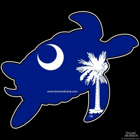 Shore Redneck South Carolina Turtle Decal