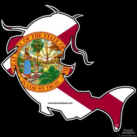 Shore Redneck Florida Catfish Decal