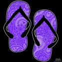 Shore Redneck Purple Paisley Flops Decal