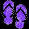 Shore Redneck Purple Paisley Flops Decal