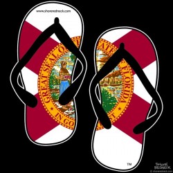 Shore Redneck Florida Flops Decal