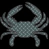 Shore Redneck Diamond Plate Crab Decal