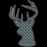 Shore Redneck Diamond Plate Buck Decal