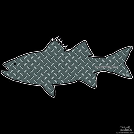 Shore Redneck Diamond Plate Rockfish Striper  Decal