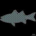 Shore Redneck Diamond Plate Rockfish Striper  Decal