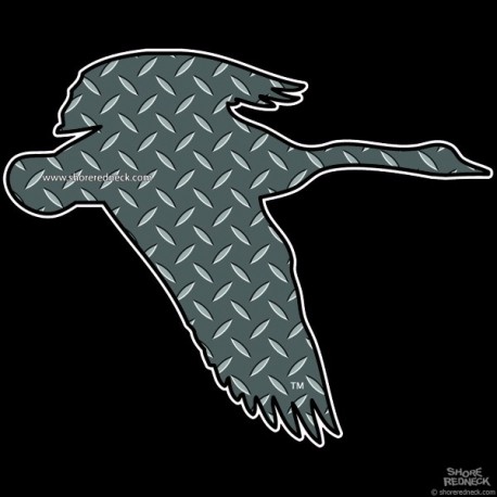 Shore Redneck Diamond Plate Goose Decal