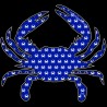 Shore Redneck Crabs on Blue Crab Decal