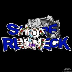 Shore Redneck Striper on Top VA Decal