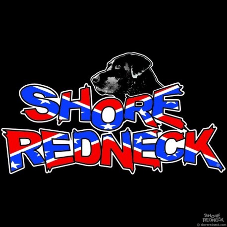 Shore Redneck Black Lab on Top Dixie Decal