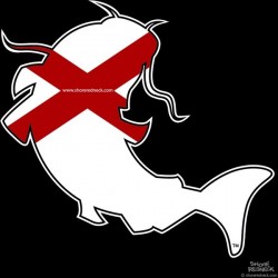 Shore Redneck Alabama Catfish Decal