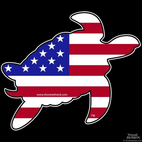 Shore Redneck USA Turtle Decal