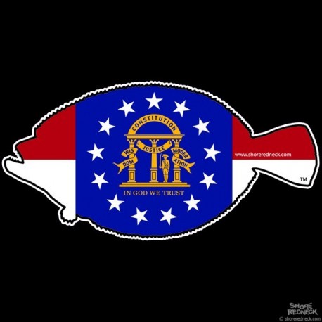 Shore Redneck Georgia Flounder Decal