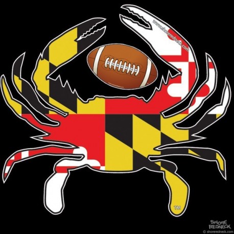 Shore Redneck MD Football Crab Decal