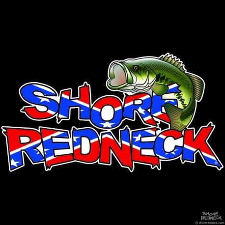 Shore Redneck Bass on Top Dixie Decal