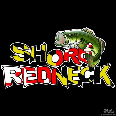 Shore Redneck Bass on Top MD Decal