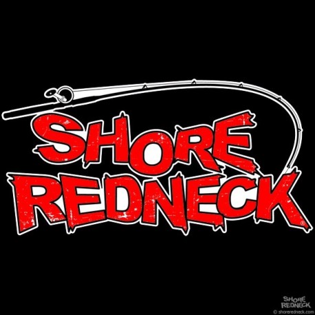 Shore Redneck Rod on Top Red Grunge Decal