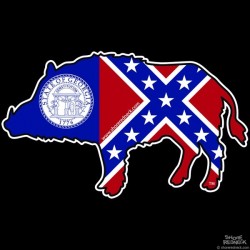 Shore Redneck Old Georgia Hog Decal