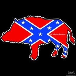 Shore Redneck Dixie Hog Decal