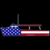 Shore Redneck US Flag Workboat Decal