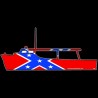 Shore Redneck Dixie Flag Workboat Decal