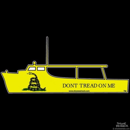 Shore Redneck Gadsden Flag Workboat Decal