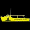 Shore Redneck Gadsden Flag Workboat Decal