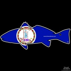 Shore Redneck VA Redfish  Decal