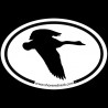 Shore Redneck Simple Flying Goose Oval Decal