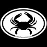 Shore Redneck Simple Crab Oval Decal