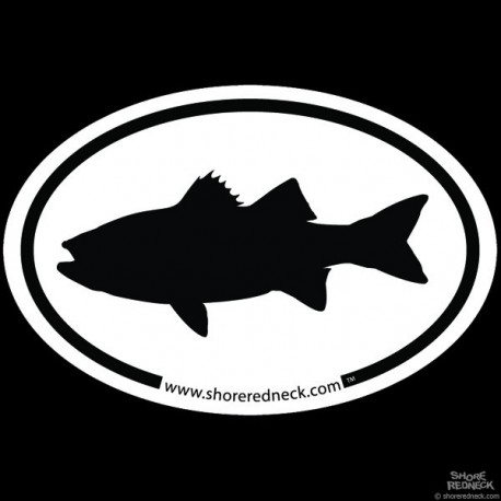 Shore Redneck Simple Striper Oval Decal