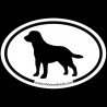 Shore Redneck Simple Labrador Oval Decal