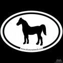 Shore Redneck Simple Horse Oval Decal