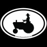 Shore Redneck Simple Tractor Oval Decal