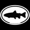 Shore Redneck Simple Trout Oval Decal