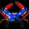 Shore Redneck Dixie Hunter Crab Decal