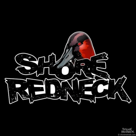 Shore Redneck Drake Canvasback on Top Black Grunge  Decal