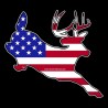 Shore Redneck U.S. Flag Jumping Buck Decal