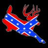 Shore Redneck Dixie Jumping Buck Decal