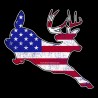 Shore Redneck Worn U.S. Flag Jumping Buck Decal