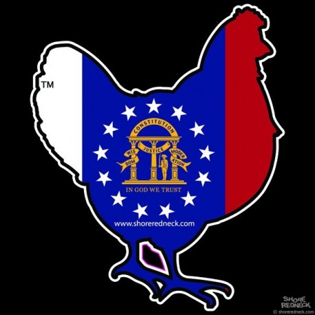 Shore Redneck Georgia Chicken Decal